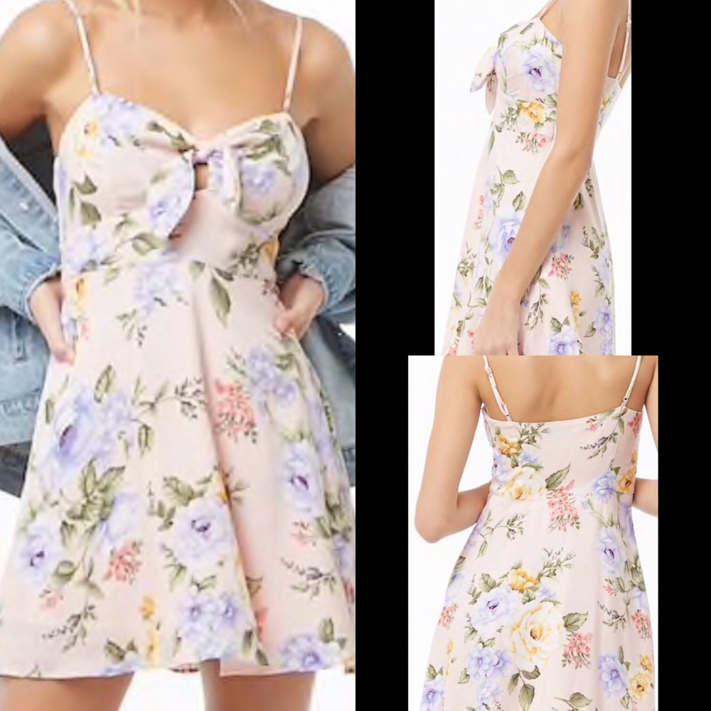 Front tie skater dress